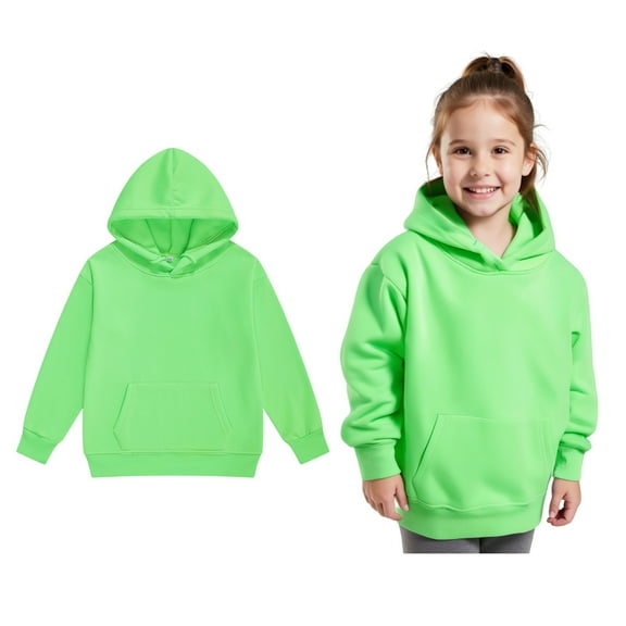 Kids Hoodies for Boys Light Green Hoodie Long Sleeve Soft Sweatshirts Top Fall Winter Clothes Kids Girl Clothes 5-6 Years