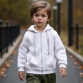 thumbnail image 1 of Kids Hoodies for Boys White Hooded Long Sleeve Pullover Hoodie Sweatshirt Fall Clothes 6-7 Years Boy Clothes Girls Clothing, 1 of 6