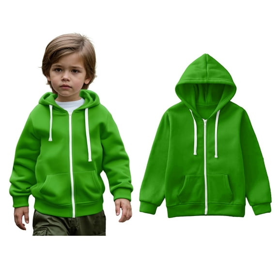 Kids Hoodies for Boys Zip up Hoodie Long Sleeve Hooded Sweatshirt Top Warm Fall Winter Clothes Kids Clothes Boys Size 6-7 Years