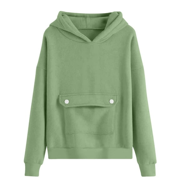 Kids Hoodies for Girls Green Hoodie with Pocket Casual Long Sleeve Classic Hoodie Size 4-5 Years Girls Clothes