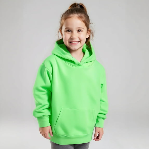 Kids Hoodies for Girls Green Hoodies Casual Long Sleeve Sweatshirts Jackets Fall Winter Clothes Girls Toddler Clothes 8-9 Years Girls Clothing