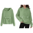 thumbnail image 1 of Kids Hoodies for Girls Kids Green Hoodie Long Sleeve Pullover Hoodie Sweatshirt Warm Fall Winter Clothes Little Girls Clothes Size 9-10 Years, 1 of 5