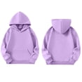 thumbnail image 1 of Kids Hoodies for Girls Kids Purple Hoodies Long Sleeve Lightweight Pullover Tops Loose Sweatshirt Fall Winter Clothes Little Boy Clothes 9-10 Years, 1 of 6