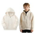 thumbnail image 1 of Kids Hoodies for Girls Kids Zip up Hooded Long Sleeve Casual Basic Pullover Sweatshirt Hoodie Winter Clothes Kids Clothes Girls Size 8-9 Years, 1 of 7