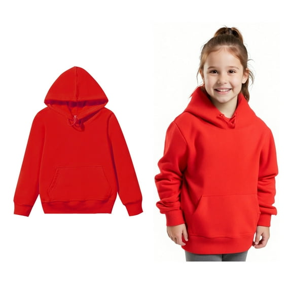 Kids Hoodies for Girls Red Hoodie Long Sleeve Pullover Hoodie Sweatshirt Fall Winter Clothes 3-4 Years Old Girl Clothes