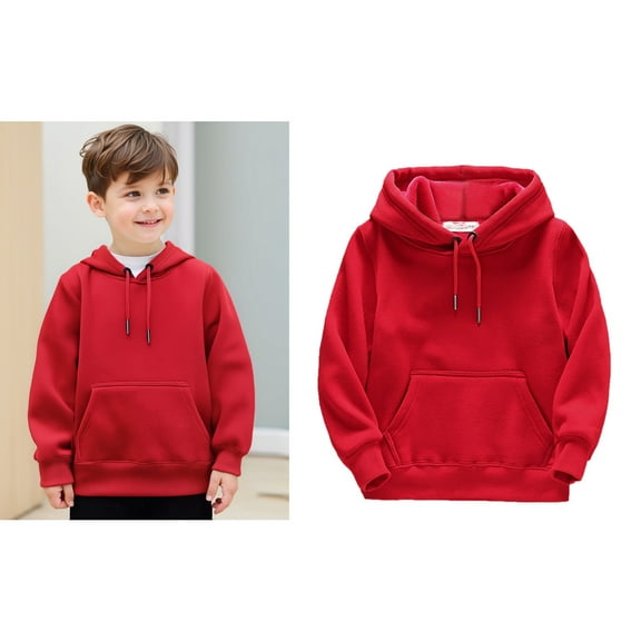 Kids Hoodies for Girls Red Hoodies Long Sleeve Pullover Tops Fall Clothes 5-6 Years Girl Clothes