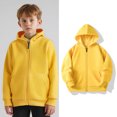 thumbnail image 1 of Kids Hoodies for Girls Zip up Hooded Long Sleeve Casual Basic Pullover Sweatshirt Hoodie Fall Clothes Little Girls Clothes Size 8-9 Years, 1 of 7