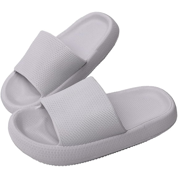 Kids House Slippers Non-Slip Quick Drying Open Toe Super Soft Thick Sole Sandals Home Shower Bathroom Slipper for Toddler Little Kids