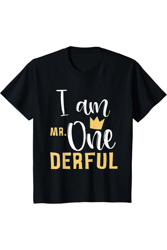 Kids I Am Mr Onederful 1st Birthday First One-Derful Baby Son T-Shirt, Unisex T-Shirt
