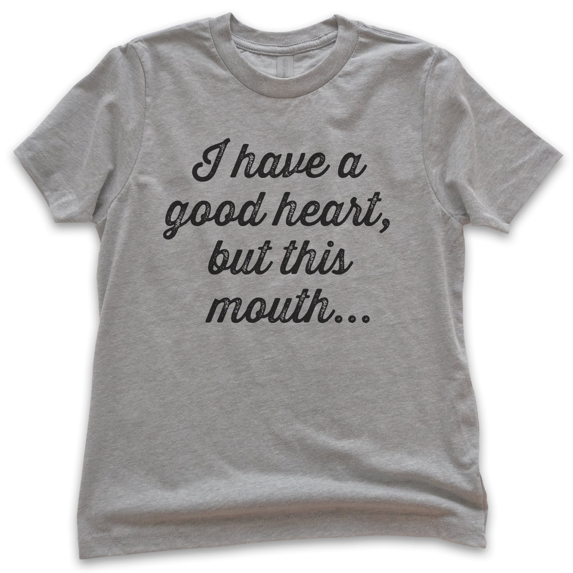 Kids I Have A Good Heart But This Mouth T-shirt, Youth Kids Boy