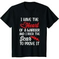 Kids I Have Heart Of Warriors & I Rock The Scar CHD Awareness TShirt