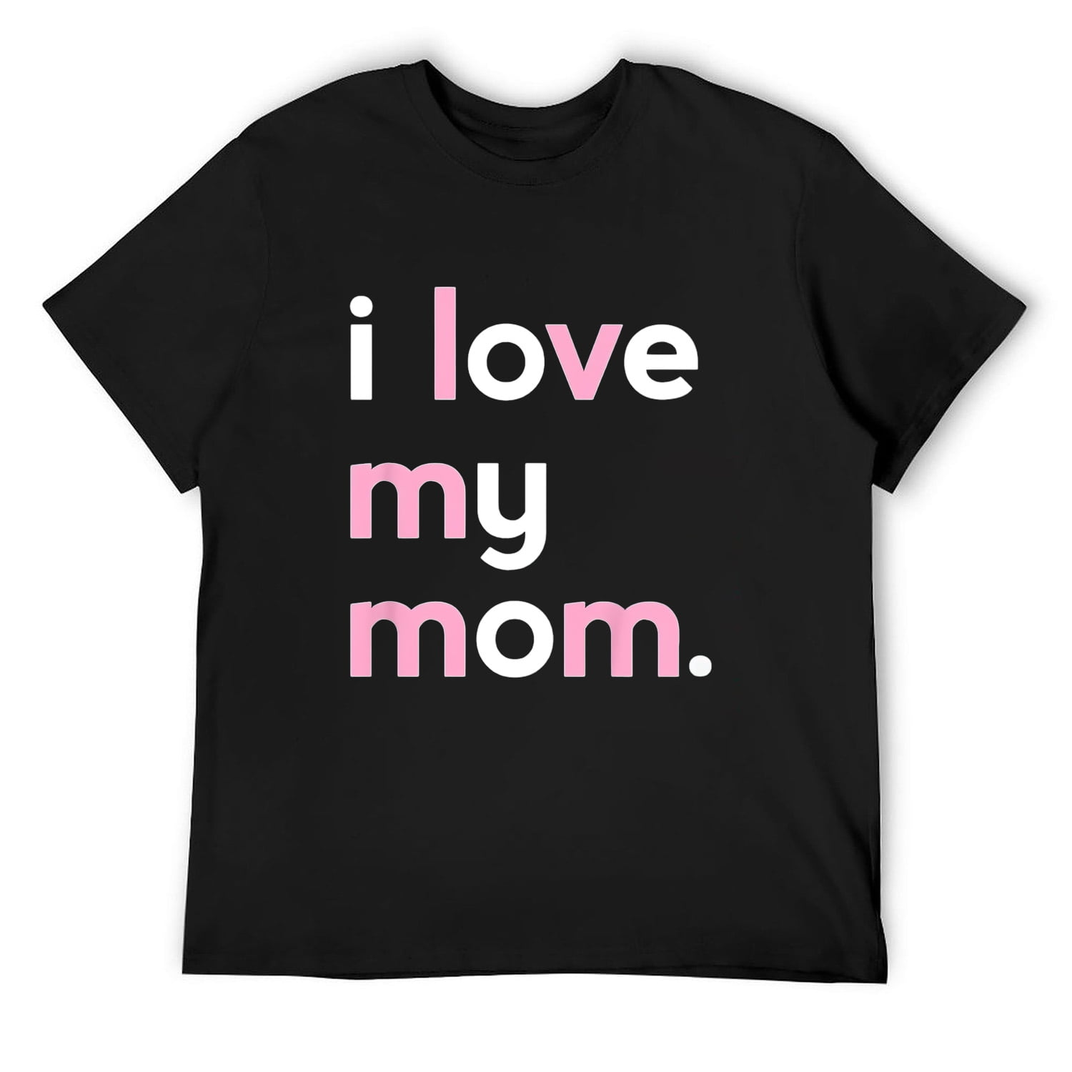 Kids I Love My Mom Shirt for Girls Mommy Cute Mothers Day Tee TShirt Black M