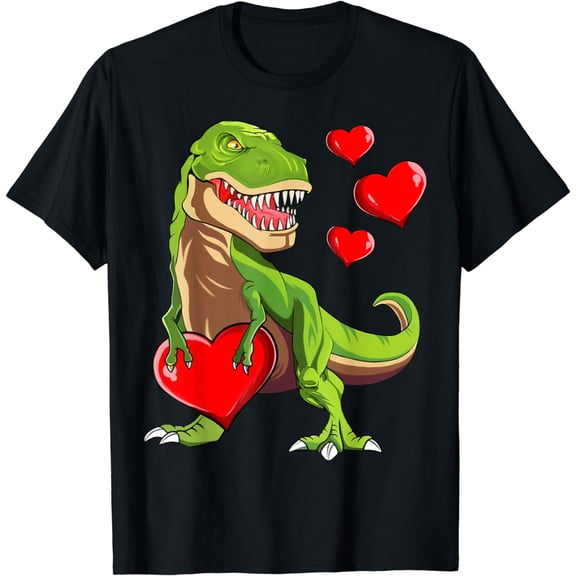 Kids I Steal Hearts Trex Dino Boys Valentines Day Dinosaur T-Shirt