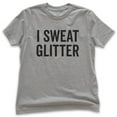 thumbnail image 1 of Kids I Sweat Glitter Shirt, Youth Kids Girl T-Shirt, Workout Shirt, Exercise Shirt, Glitter Shirt, Dark Heather Gray, X-Large, 1 of 4