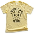 thumbnail image 1 of Kids I Wish It Was Friday Shirt, Youth Kids Girl Boy Shirt, Funny Halloween T-shirt, Horror Movie Graphic Tee, Yellow, X-Large, 1 of 4