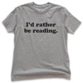 thumbnail image 1 of Kids I'd Rather Be Reading Shirt, Youth Kids Boy Girl T-Shirt, Book Lover Shirt, English Literature Shirt, Dark Heather Gray, X-Small, 1 of 4