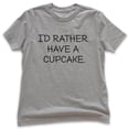 thumbnail image 1 of Kids I'd Rather Have A Cupcake T-shirt, Youth Kids Boy Girl T-Shirt, Cupcake T-shirt, Dark Heather Gray, X-Small, 1 of 4