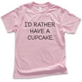 thumbnail image 1 of Kids I'd Rather Have A Cupcake T-shirt, Youth Kids Boy Girl T-Shirt, Cupcake T-shirt, Light Pink, Small, 1 of 4