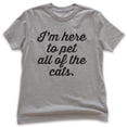 thumbnail image 1 of Kids I'm Here To Pet All Of The Cats T-shirt, Youth Kids Boy Girl T-Shirt, Cat-lover Shirt, Cat Shirt, Dark Heather Gray, Medium, 1 of 4