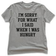 thumbnail image 1 of Kids I'm Sorry For What I Said When I Was Hungry T-shirt, Youth Kids Boy Girl T-Shirt, Funny Foodie Shirt, Dark Heather Gray, Medium, 1 of 4