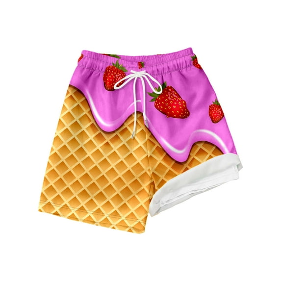 Kids Ice Cream Shorts Baseball Shorts Boys Girls 14-16 Years Pull-On Shorts Jogger Pants for Boys Swim Trunks Baseball Short Loose Short Boy Cargo Shorts for Boys Quick Dry Gym Sports #Pink