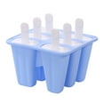 thumbnail image 1 of Kids Ice Pop Molds with Sticks, 5 Color Food Grade Silicone Tray, Easy Release DIY Maker, 1 of 6