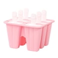 thumbnail image 1 of Kids Ice Pop Molds with Sticks, 5 Color Food Grade Silicone Tray, Easy Release DIY Maker, 1 of 6