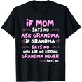 thumbnail image 1 of Kids If Mom Says No Ask Grandma Grandma Never Says No Funny T-Shirt, 1 of 4