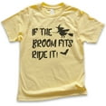 thumbnail image 1 of Kids If The Broom Fits Ride It Witch Shirt, Youth Kids Boy Girl T-Shirt, Halloween T-shirt, Witch T-shirt, Yellow, Large, 1 of 4