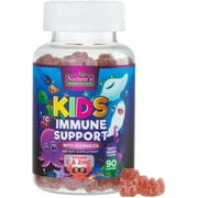 Kids Immune Support Supplement Gummies - Daily Childrens Vitamins C, Zinc & Echinacea - Gummy for Kids Immune Support, Ages 4 and Up, Natural Berry Flavor, Non-GMO, Gluten-Free & Vegan - 90 Gummies