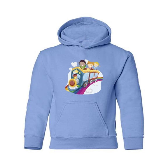Kids In A Rainbow Traind Hoodie Juniors -Image by Shutterstock, Medium