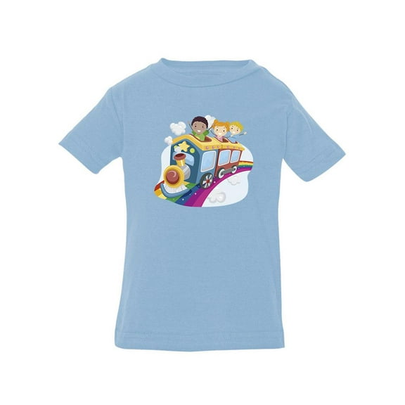 Kids In A Rainbow Traind T-Shirt Infant -Image by Shutterstock,  18 Months