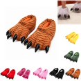thumbnail image 1 of Kids Indoor Daily Casual Monster Paw Slippers Soft Plush Fleece Lining Non Slip Rubber Bottom Halloween Party Footwear, 1 of 6