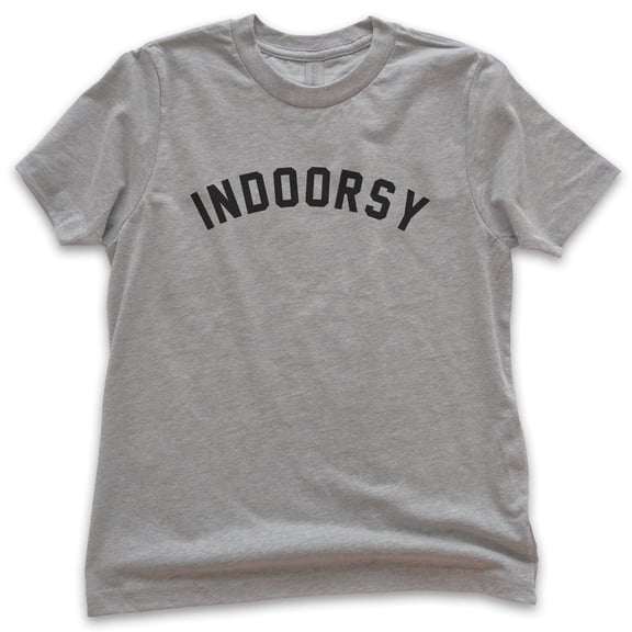 Kids Indoorsy Shirt, Youth Kids Boy Girl T-Shirt, Homebody Introvert Tee, Stay Home Social Distance Quarantine, Dark Heather Gray, X-Large