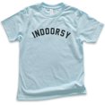 thumbnail image 1 of Kids Indoorsy Shirt, Youth Kids Boy Girl T-Shirt, Homebody Introvert Tee, Stay Home Social Distance Quarantine, Light Blue, Medium, 1 of 4