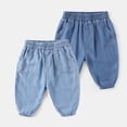 thumbnail image 1 of Kids Infant Baby Solid Jeans Pants Trousers Outfits Boys Girls, 1 of 4