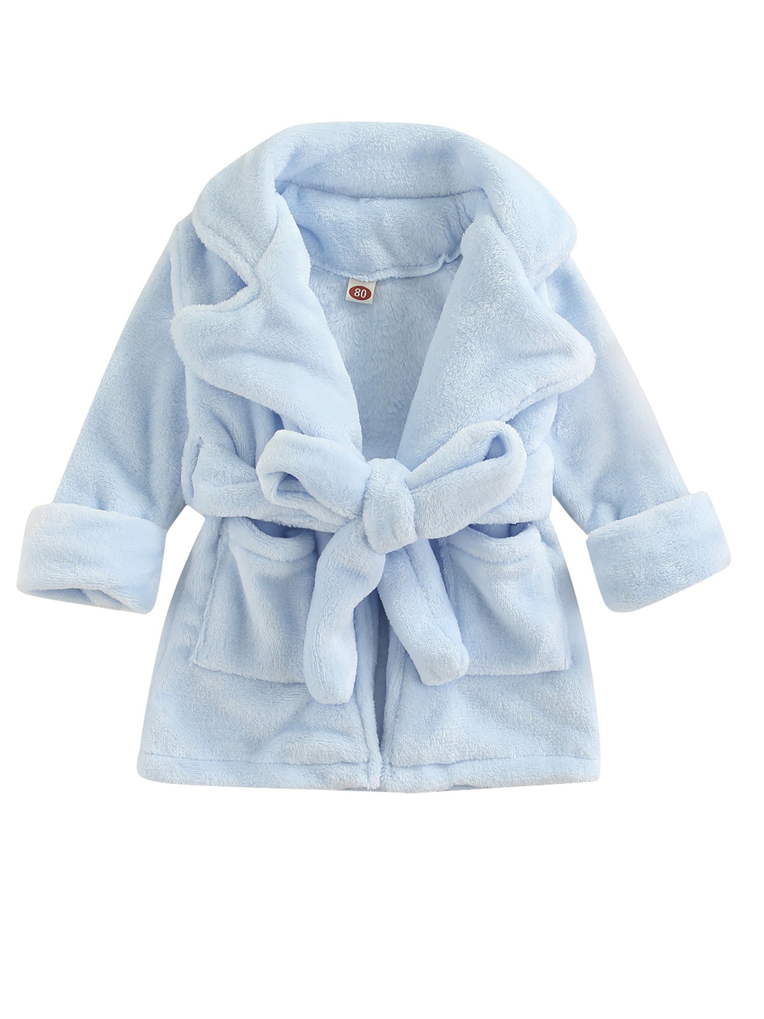 Kids Infant Toddler Baby Girl Flannel Soft Bathrobes Kimono Robe ...