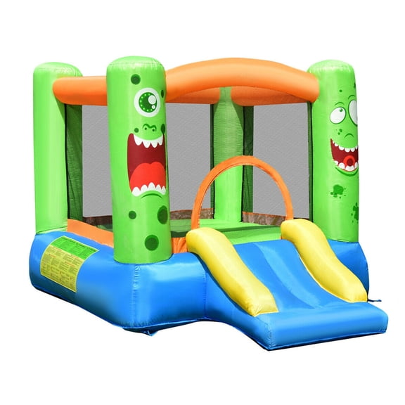 Kids Inflatable Bounce House with Large Jumping Area, Bouncy Castle Playhouse for Party, No Blower