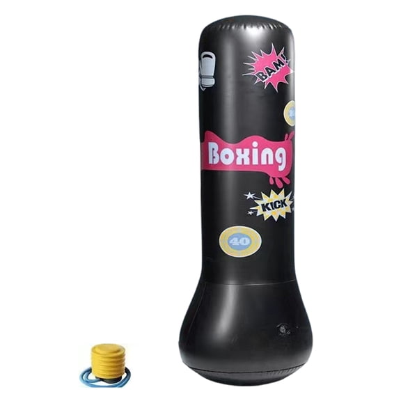 Kids Inflatable Punching Boxing Bag Inflatable Boxing Bag Toy Youth Fitness Equipment Kicking Boxing Column Sandbag