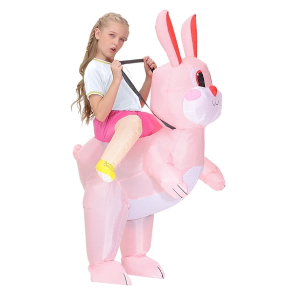 Inflatable rabbit costume fun makeup ball Easter costume, height 4'11 "-6'3", rabbit