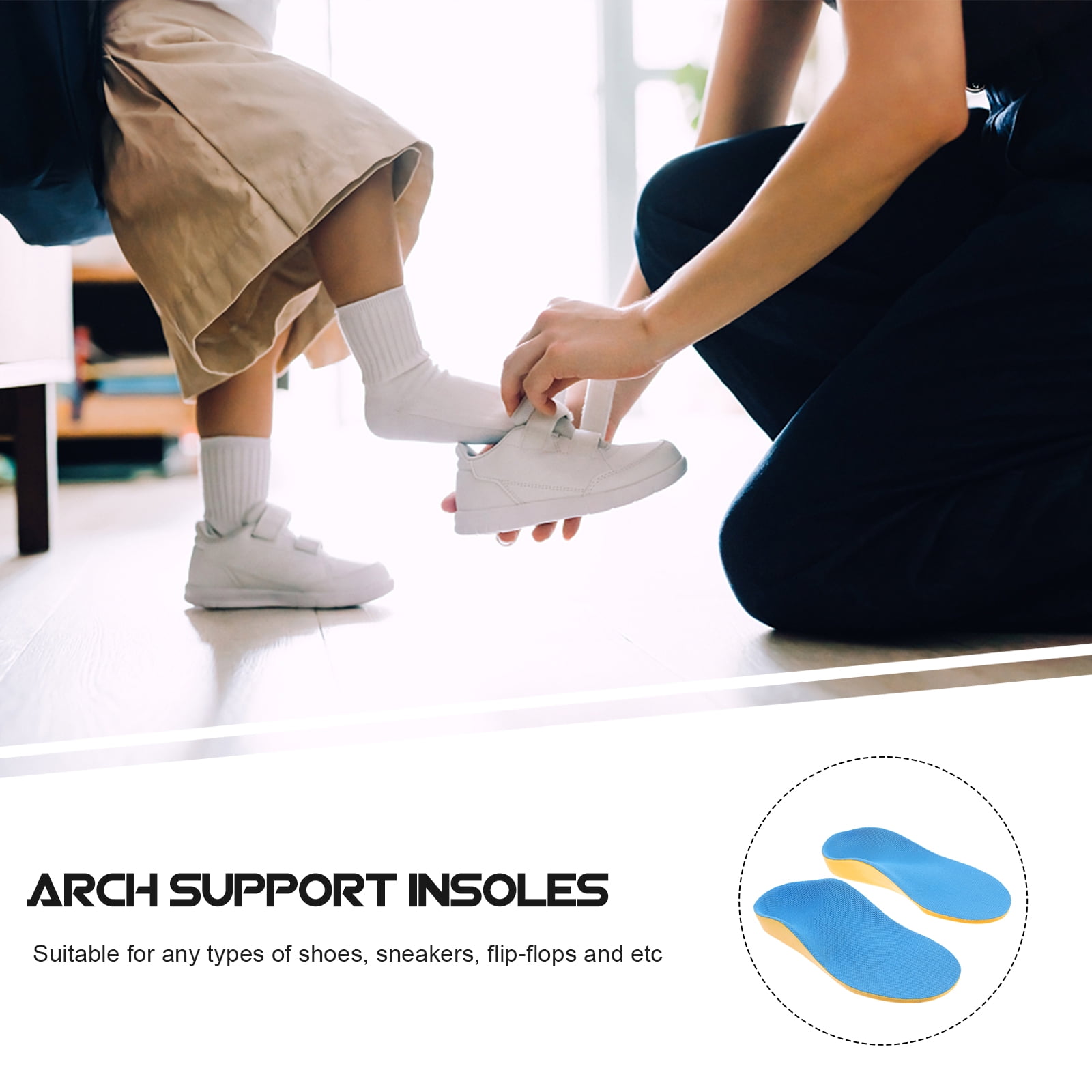 Kids Insoles Orthotic Flat Feet Arch Support Inserts Shoe Children Insert Plantar Fasciitis