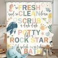 thumbnail image 1 of Kids Inspirational Quotes Shower Curtain Bathroom Set 72Wx72H Inches Funny Cartoon Cute Colorful Motivational Words Rainbow Dots Bath Accessories Classroom Art Home Decor Fabric 12 Pack Hooks, 1 of 4
