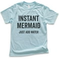 thumbnail image 1 of Kids Instant Mermaid T-shirt, Youth Kids Girl T-Shirt, Vacation Shirt, Ocean Shirt, Swimming Shirt, Beach Shirt, Light Blue, Medium, 1 of 4