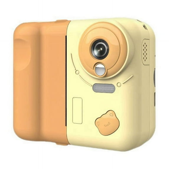 Kids Instant Print Camera 1080P HD Digital with 2.4 Inch IPS Screen 10X Optical Zoom Includes 32GB TF Card Yellow