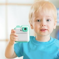 Kids Instant Print Camera 2.4 Inch IPS Screen 24 Megapixels Wireless App Printing Ink Less Thermal Printing Rechargeable Compact Design Green