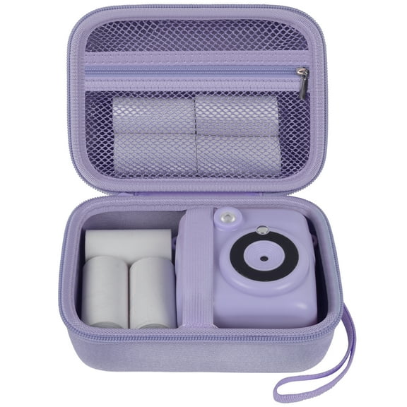 Kids Instant Print Camera Case for Dylanto/for ESOXOFFORE/for VTech KidiZoom PrintCam/Creator Cam/for Goopow/for GKTZ/for FUNKAM/for Agoigo Waterproof Digital Video Toddler Cameras - Box Only (Purple)