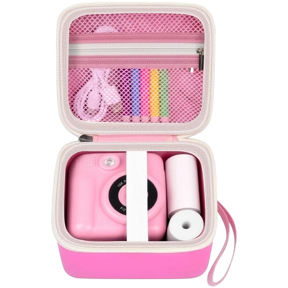 Kids Instant Print Camera Case for Dafotil for Careenoah for Aasonida , Toddler Digital Prints Paper Storage Bag-Light Pink（Box Only)