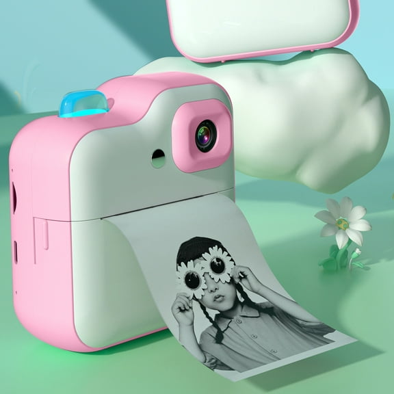 Kids Instant Print Camera with 2-Inch Screen, Portable Toddler Photography Device, Easy Fun Festival Gift Camera for Girls