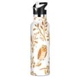 thumbnail image 1 of Kids Insulated Stainless Steel Sports Water Bottle 600ml (20oz), BPA-Free Orange Owls, 1 of 6