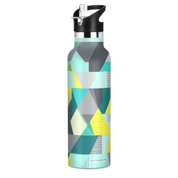 Kids Insulated Stainless Steel Sports Water Bottle 600ml (20oz), BPA-Free Triangle